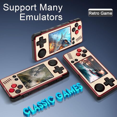 Miyoo A30 Retro Handheld Game Console,Portable Game Emulator with Storage Case,2.8" IPS Screen,Compatible with Many Types of Classic Games.(Black 64GB) in Saudi Arabia