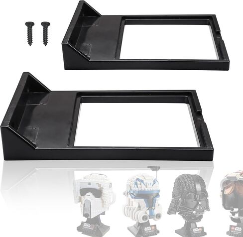 8 Pcs Black Wall Mount Display Stand Fits Lego Star Wars Helmet, Wall Mount Display Shelf, Compatible with All Standard Lego Helmets, Boba Fett 75277/Tie Fighter Pilot 75274/Stormtrooper 75276 in Saudi Arabia