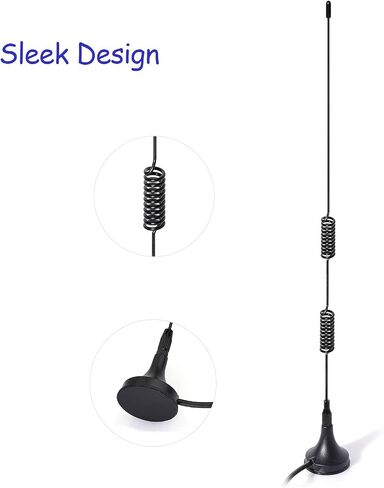 Bingfu Dual Band VHF UHF 136-174MHz 400-470MHz Ham Radio Antenna Handheld Two Way Radio Magnetic Base SMA Female Antenna for Kenwood Wouxun BaoFeng BF-F8HP UV-5R UV-82 BF-888S Ham Radio Walkie Talkie in Saudi Arabia