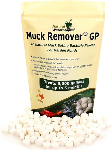 Muck Remover Pellets 5 lb (10 Scoops) | Pond Tablets Treat 1.25 Acres | Lake Muck Remover, Pond Sludge Reducer | Farm Pond Treatment in Kuwait