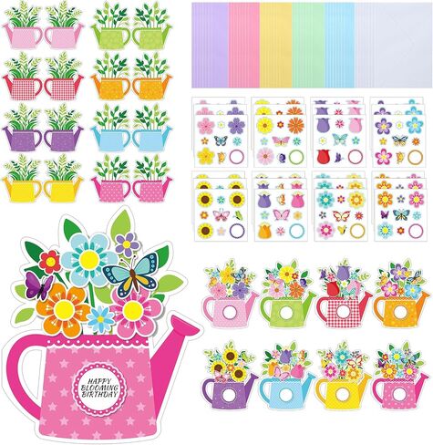 Gersoniel 48 Sets Spring DIY Crafts Kit Bouquet Greeting Cards Envelopes I Love You Flowers Stickers for Preschool Primary School Kids Happy Spring Holiday Make Your Own Crafts Gifts in Saudi Arabia