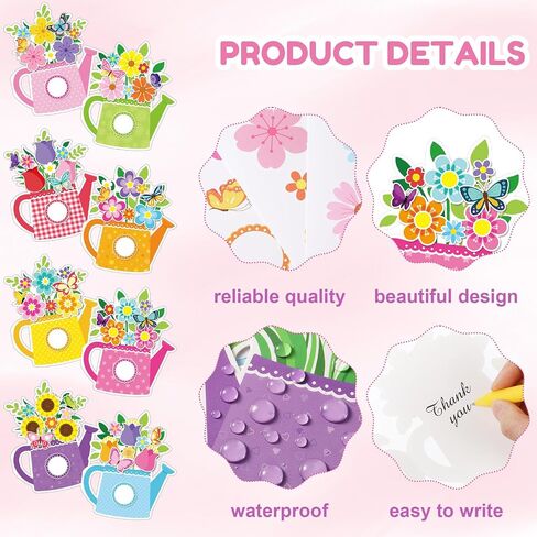 Gersoniel 48 Sets Spring DIY Crafts Kit Bouquet Greeting Cards Envelopes I Love You Flowers Stickers for Preschool Primary School Kids Happy Spring Holiday Make Your Own Crafts Gifts in Saudi Arabia