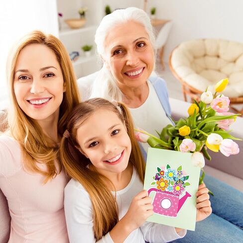 Gersoniel 48 Sets Spring DIY Crafts Kit Bouquet Greeting Cards Envelopes I Love You Flowers Stickers for Preschool Primary School Kids Happy Spring Holiday Make Your Own Crafts Gifts in Saudi Arabia