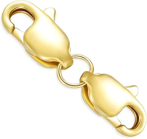 10K Gold Clasp Double Lobster Clasp Necklace Extender Clasp Bracelet Extension Connector for DIY Necklace Bracelet Jewelry Making(Style 8) in Kuwait