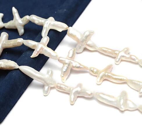 QSLLER Irregular Natural Freshwater Cultured Pearl Beads Baroque Pearl Beads for Jewelry Making Neckalce Craft DIY in Kuwait