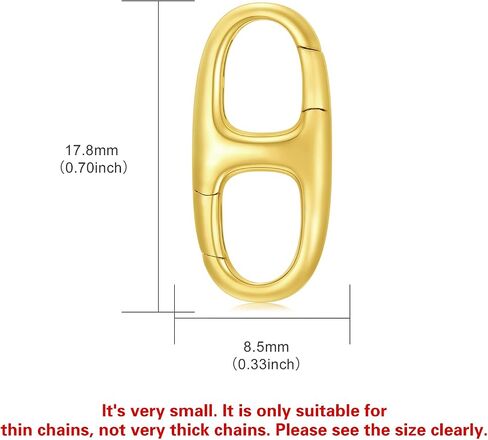 10K Gold Clasp Double Lobster Clasp Necklace Extender Clasp Bracelet Extension Connector for DIY Necklace Bracelet Jewelry Making(Style 8) in Kuwait