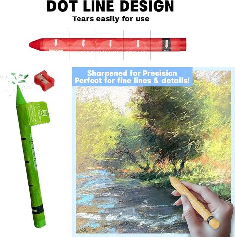 12 Colors Water Soluble Pastels, Watercolor Pastels Set for Beginners and Hobbyists, Includes Sharpener, Palette & Brush for Vibrant Art Creations (Classic) in Saudi Arabia
