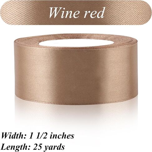 1-1/2 inch,25 Yards Pink Ribbon for Gift Wrapping, DIY Hair Accessories Decoration, Craft Fabric Ribbon Bows Making Floral Bouquets Wedding Party Decoration (Pink) in Saudi Arabia