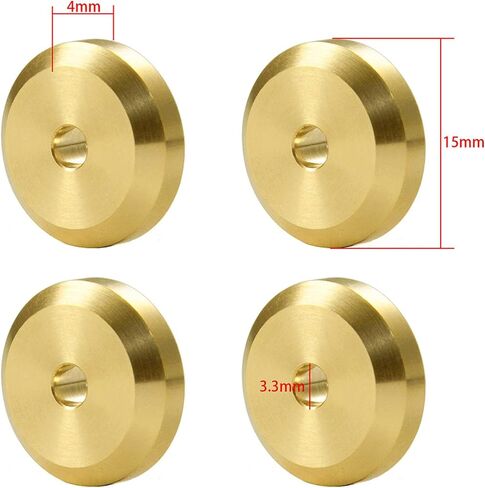 COOWOO Brass Wheel Weight Hex Hub Adapters Upgrade Parts for 1/24 SCX24 RC Crawler Cars (Set of 4) - Precision CNC Machined, Enhanced Stability, Traction, and Durability in Saudi Arabia