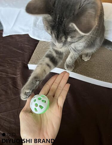 Cat Toys 16 PCS Set with Wind Up Chicken and Bell Balls for Indoor Cats and Kittens, Fun Kitten Kitty Toy Pack Including Interactive and Colorful Play Balls in Saudi Arabia