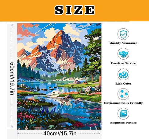 Meothan 4 Pack Paint by Numbers Kits for Adults Flowers Adult Paint by Numbers Kits for Beginner, DIY Acrylic Paint by Number on Canvas Easy Paint by Numbers for Adults Home Wall Decor 16X12 Inch in Saudi Arabia