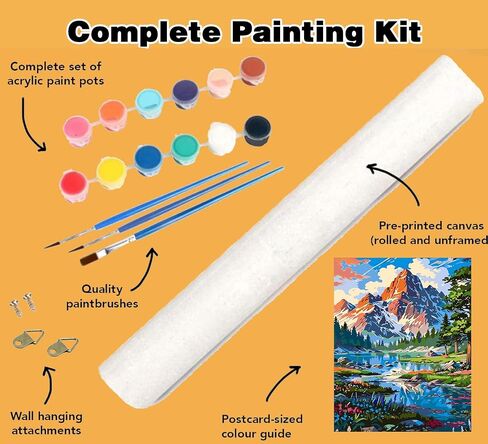 Meothan 4 Pack Paint by Numbers Kits for Adults Flowers Adult Paint by Numbers Kits for Beginner, DIY Acrylic Paint by Number on Canvas Easy Paint by Numbers for Adults Home Wall Decor 16X12 Inch in Saudi Arabia