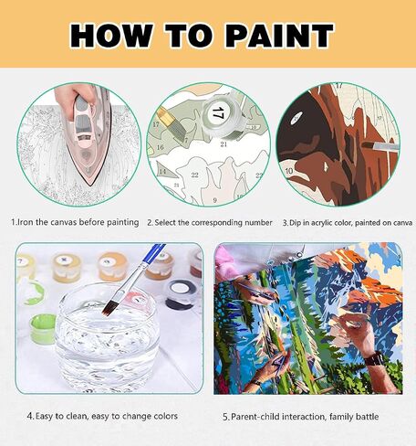 Meothan 4 Pack Paint by Numbers Kits for Adults Flowers Adult Paint by Numbers Kits for Beginner, DIY Acrylic Paint by Number on Canvas Easy Paint by Numbers for Adults Home Wall Decor 16X12 Inch in Saudi Arabia