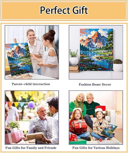 Meothan 4 Pack Paint by Numbers Kits for Adults Flowers Adult Paint by Numbers Kits for Beginner, DIY Acrylic Paint by Number on Canvas Easy Paint by Numbers for Adults Home Wall Decor 16X12 Inch in Saudi Arabia