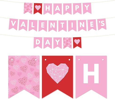 Andaz Press Happy Valentines Day Stickers 2 Inch Modern Geometric Valentine's Day Round Circle Party Favor Gift Labels, Happy Valentine's Day, 40-Pack Valentine Stickers Valentine Labels in Kuwait