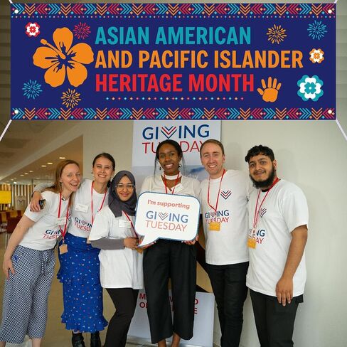 2PCS Asian Pacific American Honerage Banner Banner Banner AAPI HONTAGE BULLETIN BANTIN ASIAN in Kuwait