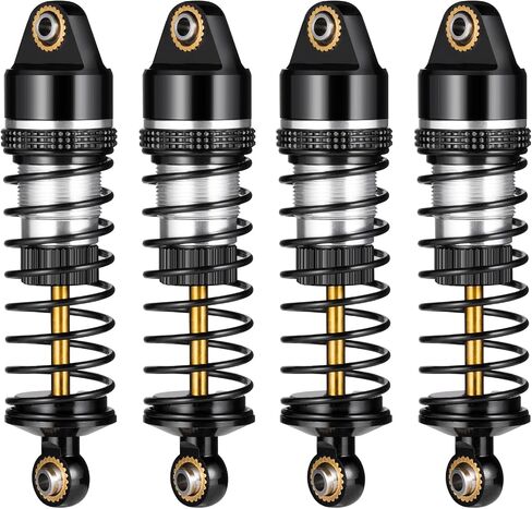 Aluminum Front Rear Shocks Absorber RC Damper for Arrma 1/18 Granite Typhon Mojave Grom RC Crawler Upgrade (Black&Silver) in Kuwait