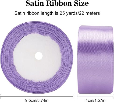 joycraft Solid Color Satin Ribbon, 1-1/2 Inch x 25 Yards Fabric Ribbon, Thin Fabric Ribbons Roll, Satin Fabric Ribbons for Gift Wrapping Floral Hair Craft Valentine's Day Party Decor(Pink Ribbon) in Saudi Arabia