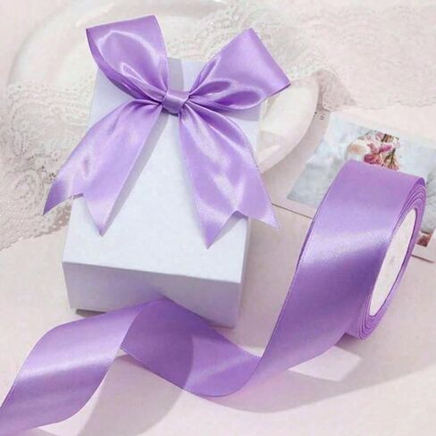 joycraft Solid Color Satin Ribbon, 1-1/2 Inch x 25 Yards Fabric Ribbon, Thin Fabric Ribbons Roll, Satin Fabric Ribbons for Gift Wrapping Floral Hair Craft Valentine's Day Party Decor(Pink Ribbon) in Saudi Arabia