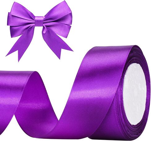 joycraft Solid Color Satin Ribbon, 1-1/2 Inch x 25 Yards Fabric Ribbon, Thin Fabric Ribbons Roll, Satin Fabric Ribbons for Gift Wrapping Floral Hair Craft Valentine's Day Party Decor(Pink Ribbon) in Saudi Arabia