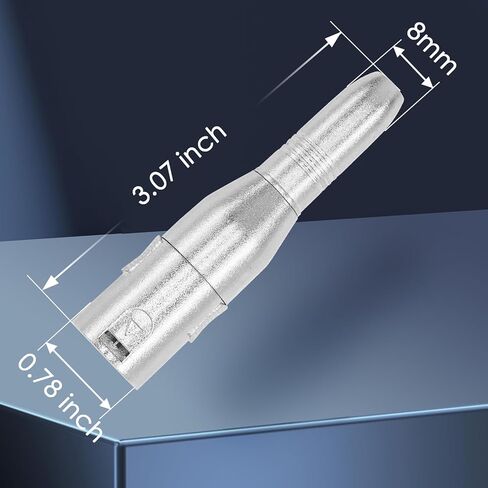 pegcabac XLR 3 Pin Male to 1/4" 6.35mm Female Jack Socket Audio Adapter, Professional Grade Conversion Adapters, Audio Cable Mic Cord Adapter Plug, Silver 4-Pcs in Kuwait