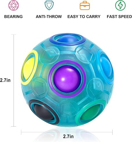 VDealen Magic Rainbow Puzzle Ball ، Bight Ball Puzzle Brain Brain Teaser Toy Toy for Boys & Girls- عيد ميلاد حفلة عيد الفصح in Kuwait
