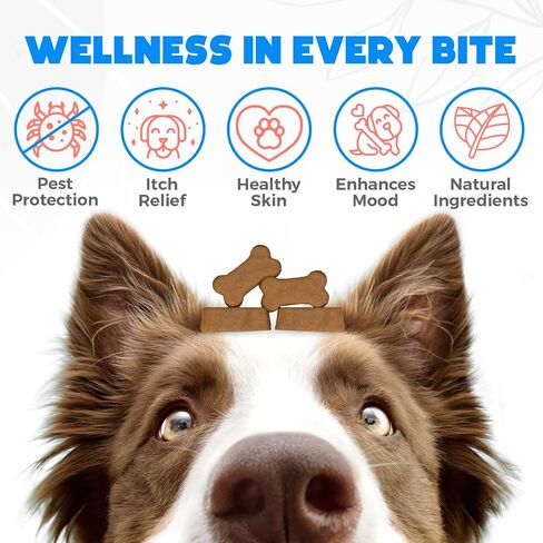 Flea and Tick Prevention Chewables for Dogs - 150 Chews - Flea & Tick Control - Vet-Approved Oral Treatment - Chicken Flavor - US-Made in Saudi Arabia