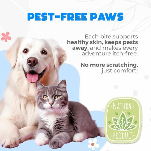 Flea and Tick Prevention Chewables for Dogs - 150 Chews - Flea & Tick Control - Vet-Approved Oral Treatment - Chicken Flavor - US-Made in Saudi Arabia