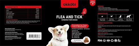 Flea and Tick Prevention Chewables for Dogs - 150 Chews - Flea & Tick Control - Vet-Approved Oral Treatment - Chicken Flavor - US-Made in Saudi Arabia