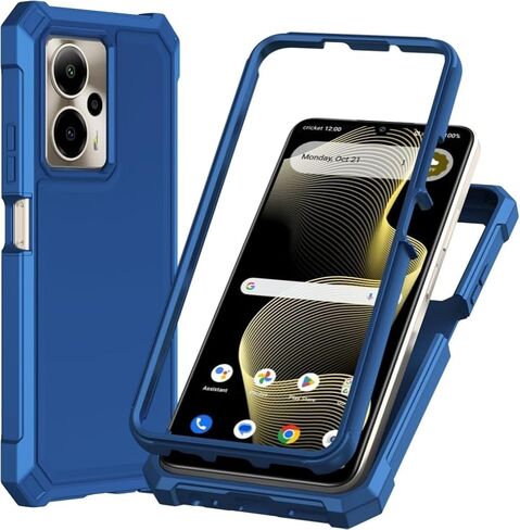 for Cricket Outlast 5G 2024 Case with Screen Protector,Full Body Protection Front PC Back Soft Silicone Bumper,Heavy Duty Protection Shockproof Phone Case for ATT Motivate Pro 5G Purple in Kuwait