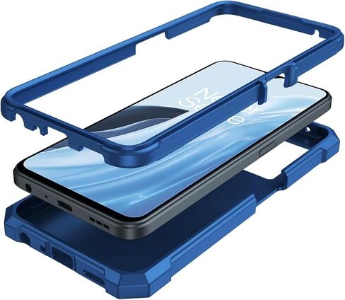 for Cricket Outlast 5G 2024 Case with Screen Protector,Full Body Protection Front PC Back Soft Silicone Bumper,Heavy Duty Protection Shockproof Phone Case for ATT Motivate Pro 5G Purple in Kuwait