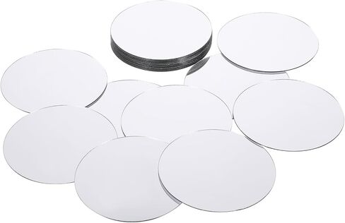 20Pcs Mini Acrylic Round Mirror Tiles Circles Craft Mirror Tiles Self Adhesive Mirror Stickers Decorative Mosaic Mirror Sheets for DIY Crafts, Wall Decor, Jewelry Making (2 Inch) in Kuwait