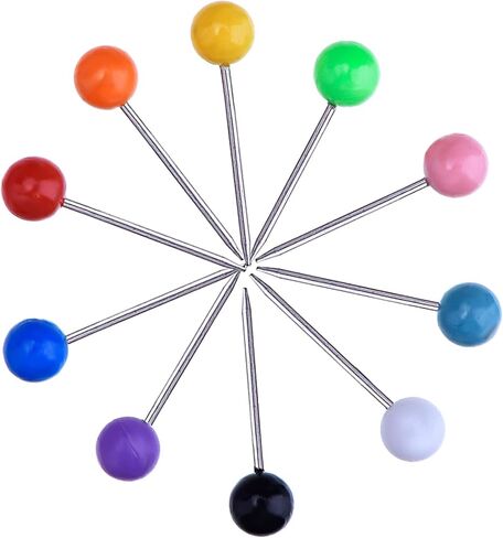 Outus 500 Pieces Map Push Pins Map Tacks Plastic Round Head Tacks with Steel Points (Multicolor, 1/8 Inch) in Kuwait