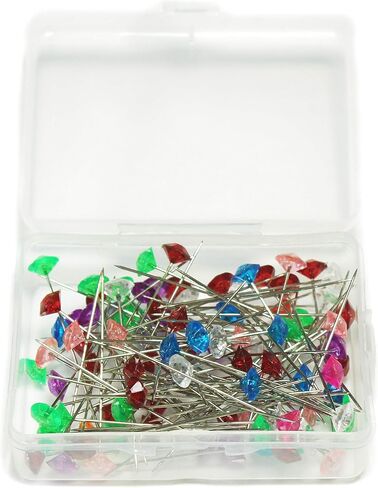 ALL in ONE Sewing Pins Clear Acrylic Crystal Ball Head Pins Straight Pins Quilting Pins for Dressmaker with Box in Saudi Arabia