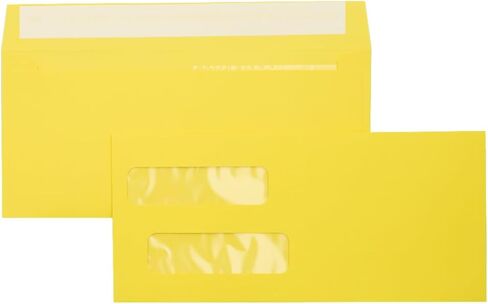 LUXPaper Double Window Invoice Envelopes | Peel & Press | 4 1/8" x 9 1/8" | Ruby Red | 80lb. Text | 50 Qty in Saudi Arabia
