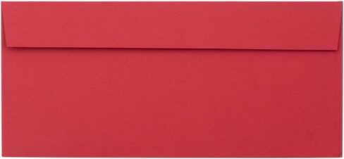 LUXPaper Double Window Invoice Envelopes | Peel & Press | 4 1/8" x 9 1/8" | Ruby Red | 80lb. Text | 50 Qty in Saudi Arabia