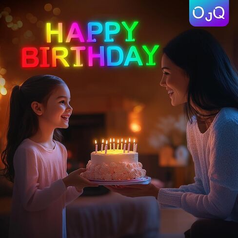 OJQ Light Up Letters LED Letter - Marquee Letters Music Sync Color Change Colorful Alphabet Letter - Christmas Birthday Gifts for Girl - Teen Girls Room Decor Gifts Party Home Wall Bedroom Decor in Saudi Arabia