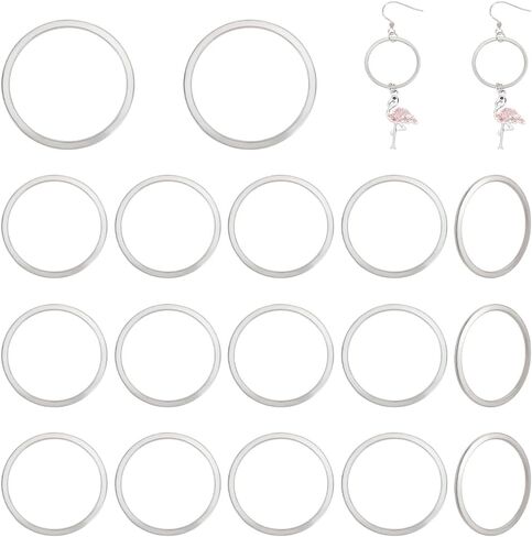 UNICRAFTALE 100pcs Stainless Steel Linking Rings, 20mm Diameter, Circle Frames Connectors, Jewelry Making, Bracelet Necklace Accessories in Saudi Arabia