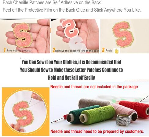 52 PCS بقع رسائل تشنيل ، بقع تشنيل اللاصقة ذاتية ، تصحيح مطرزة للملابس in Kuwait