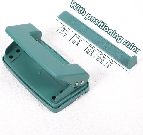 2 Hole Paper Punch,Metal Two-Hole Punch,2 Holes Puncher for File Folder,Adjustable Manual Paper Puncher Office Punchers for A4/A5/B5 Looseleaf Book and Home Supplies(Green) in Kuwait