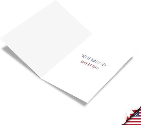NobleWorks - 1 Funny Happy Birthday Notecard - Old Man Humor Greeting Card with Envelope - Man's Senility Prayer C9348BDG in Saudi Arabia