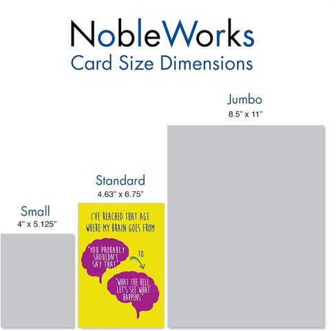 NobleWorks - 1 Funny Happy Birthday Notecard - Old Man Humor Greeting Card with Envelope - Man's Senility Prayer C9348BDG in Saudi Arabia