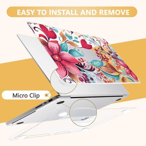 Compatible with MacBook Pro 14 inch Case (2021-2024, M4/M3/M2/M1 Pro/Max), Plastic Hard Shell Case Cover for MacBook Pro 14", Abstract Flower in Saudi Arabia
