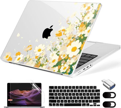 Compatible with MacBook Pro 14 inch Case (2021-2024, M4/M3/M2/M1 Pro/Max), Plastic Hard Shell Case Cover for MacBook Pro 14", Abstract Flower in Saudi Arabia