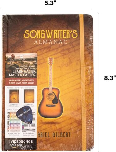 IVIDEOSONGS Songwriter's Notebook 5x8 in • Ivory Matte-Finished Music Notebook • 80 Page Hardcover Music Staff Paper Manuscript Paper Notebook Music Journal • 150 Free Music Lessons in Saudi Arabia