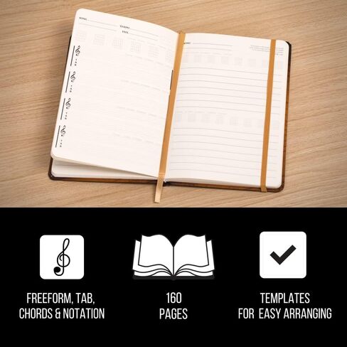 IVIDEOSONGS Songwriter's Notebook 5x8 in • Ivory Matte-Finished Music Notebook • 80 Page Hardcover Music Staff Paper Manuscript Paper Notebook Music Journal • 150 Free Music Lessons in Saudi Arabia