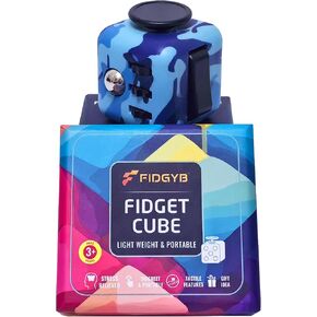 لعبة Cube تململ الإجهاد لعبة للبالغين والأطفال ، لعبة حسية ناعمة وهادئة للقلق والتركيز و ADHD فكرة [CAMO]