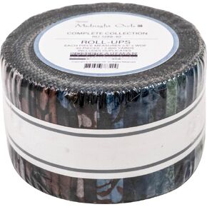 حرفي باتيكس بوطيات منتصف الليل رول 4 شرائط 2.5 بوصة jelly رول روبرت كوفمان الأقمشة RU-1289-40