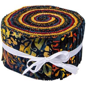 Expressions Batiks Urban Folk Dance 40 2.5-inch Strips Jelly Roll Riley Blake RP-23115A-40