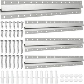 French Cleat Picture Hanger 16inch,Wall Mounting Brackets Cleat Picture Hanger Kit ,Z Bar Clips for Hanger Supports,Z Bracket Picture Hangers Kit for Pictures,Mirrors,and Art (4 Pairs)